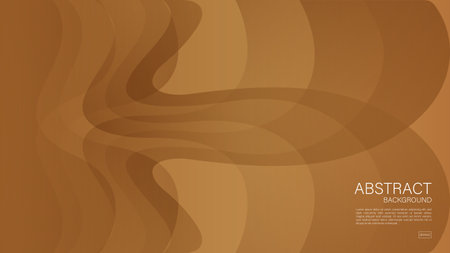 Brown abstract background, wave graphic, Geometric vector, Minimal Texture, web background, Brown cover design, flyer template, banner, wall decoration, wallpaper, Brown background vectorのイラスト素材