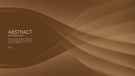 Brown abstract background, wave graphic, Geometric vector, Minimal Texture, web background, Brown cover design, flyer template, banner, wall decoration, wallpaper, Brown background vectorのイラスト素材