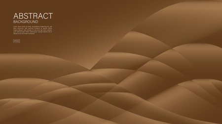 Brown abstract background, wave graphic, Geometric vector, Minimal Texture, web background, Brown cover design, flyer template, banner, wall decoration, wallpaper, Brown background vectorのイラスト素材