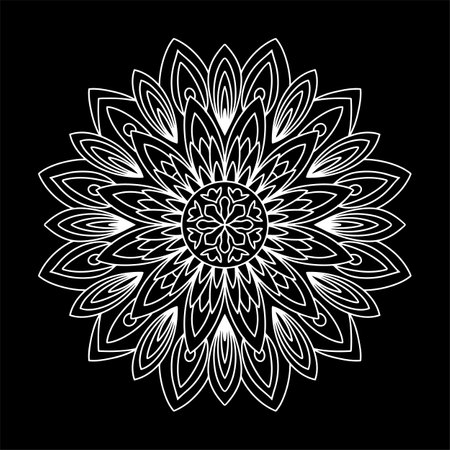 circular pattern in form of mandala, decorative ethnic oriental styleのイラスト素材