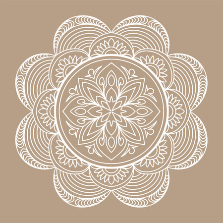 circular pattern in form of mandala, decorative ethnic oriental styleのイラスト素材