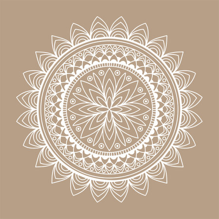 circular pattern in form of mandala, decorative ethnic oriental styleのイラスト素材
