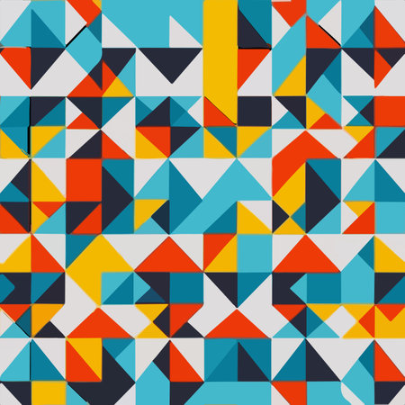 seamless geometric pattern with repeating shapesのイラスト素材