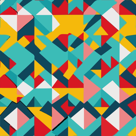 seamless geometric pattern with repeating shapesのイラスト素材