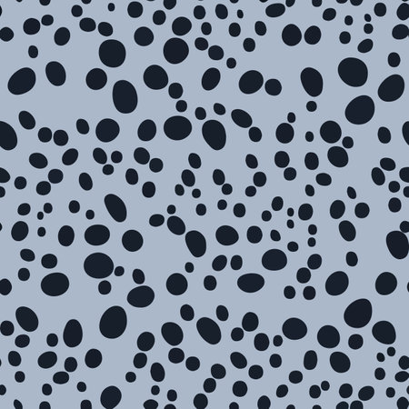 seamless pattern with black and white spotsのイラスト素材