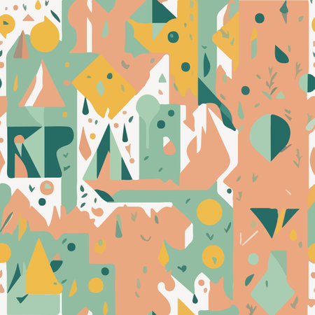 seamless geometric pattern with repeating shapesのイラスト素材