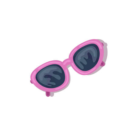 Pink glasses isolate. Vector illustration.のイラスト素材