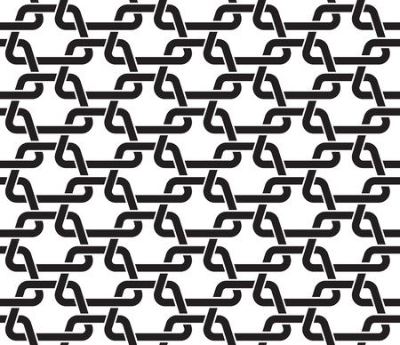 Chain mail of the links in form of trapezes. Celtic seamless pattern with swatch for filling. Fashion geometric background for web and tattoo design.のイラスト素材