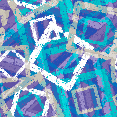 Abstract grunge seamless chaotic pattern with brushstrokes. Urban winter camouflage texture. Season colorful background. Modern wallpaper. Fashionable print with a shabby paint effect.のイラスト素材