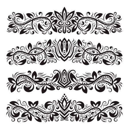 Set of vintage decorative elementsのイラスト素材