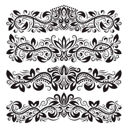 Set of vintage decorative elementsのイラスト素材