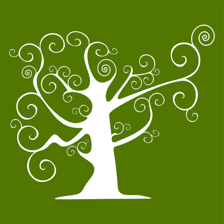 Silhouette of an abstract treeのイラスト素材