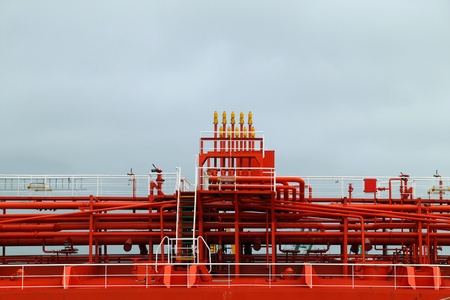 VARNA, BULGARIA - DECEMBER 01: Dutch tanker ALESSANDRO DP moored after being in collision with cargo vessel KARIM 1 on December 01, 2010. KARIM 1 sunk and five of her crew of ten are reported missing.のeditorial素材