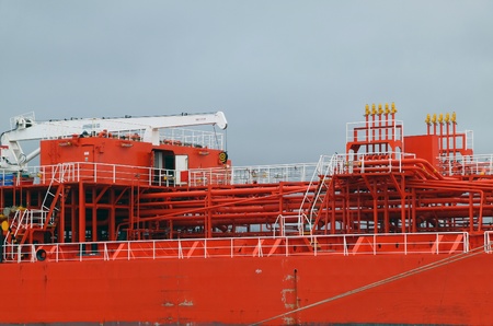 VARNA, BULGARIA - DECEMBER 01: Dutch tanker ALESSANDRO DP moored after being in collision with cargo vessel KARIM 1 on December 01, 2010. KARIM 1 sunk and five of her crew of ten are reported missing.のeditorial素材