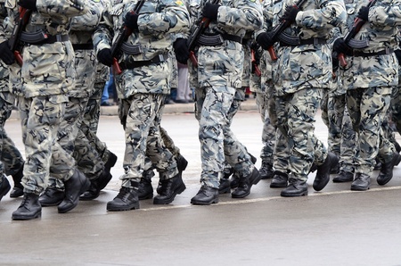VARNA, BULGARIA - JANUARY 6: Military parade in Varna, Epiphany water blessing of the Bulgarian Army flags on January 6, 2011 in Varna, Bulgaria のeditorial素材