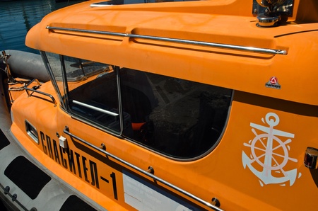 VARNA, BULGARIA - JUNE 07: SPASITEL 1 moored on June 07, 2011 in Varna, Bulgaria. The vessel transported a crew member of cargo ship FINIKIA (IMO: 9385233), who needed urgent medical intervention.のeditorial素材