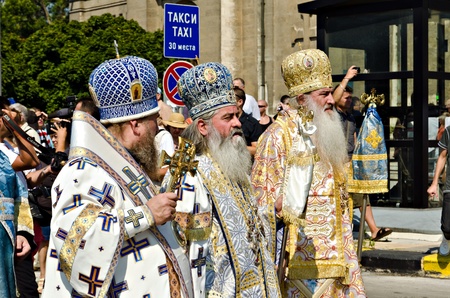 VARNA, BULGARIA - Since 1933, the Varna City Day is celebrated on August 15, 2011 in Varna, Bulgaria. The festive liturgy was celebrated by Metropolitan Kirill of Varna and Veliki Preslav.のeditorial素材