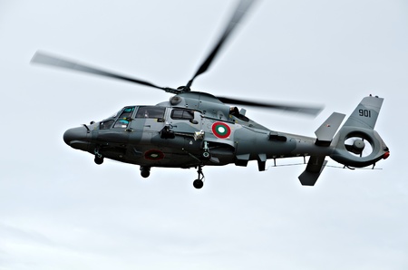 VARNA, BULGARIA - OCTOBER 9: Bulgarian Navy formally receive the first out of a total of three Panther helicopters agreed between Eurocopter and Bulgarian MoD on October 9, 2011 in Varna, Bulgaria. のeditorial素材
