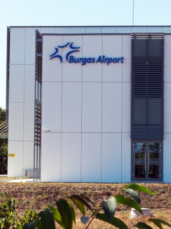 BURGAS, BULGARIA - JULY 21: Building bearing the logo of Sarafovo Airport  on July 21, 2012. Deadly attack against Israeli tourists occurred on the grounds of the Sarafovo Airport.のeditorial素材