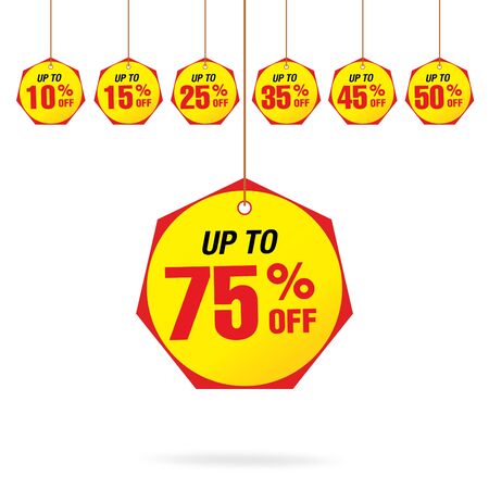 Sale and special offer tag, price tags, Sales Label, banner, Vector illustration.のイラスト素材
