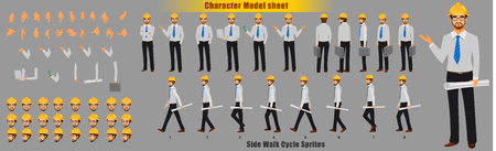 Engineer Character Elearning Vector of Engineer Character Model sheet - ID:1-123205238 - Royalty ...