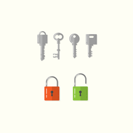 Keys and locksのイラスト素材