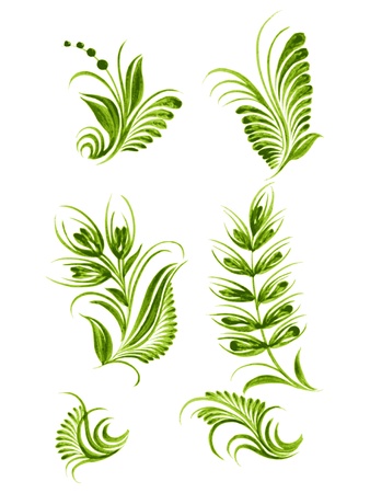 hand drawn, vector, illustration in Ukrainian folk styleのイラスト素材