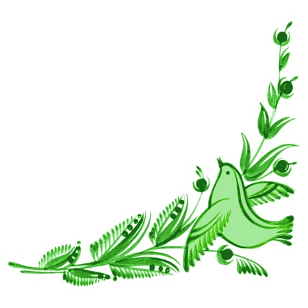 hand drawn, vector, illustration in Ukrainian folk styleのイラスト素材