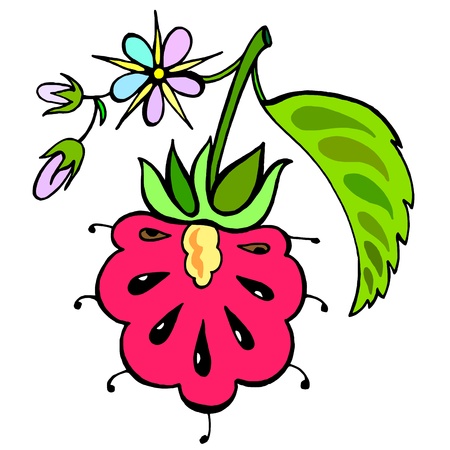 hand drawn, vector, illustration in Ukrainian folk styleのイラスト素材
