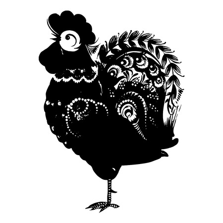 hand drawn, ornamental, black silhouette in grunge styleのイラスト素材