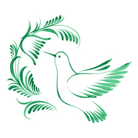 hand drawn illustration in Ukrainian folk styleのイラスト素材