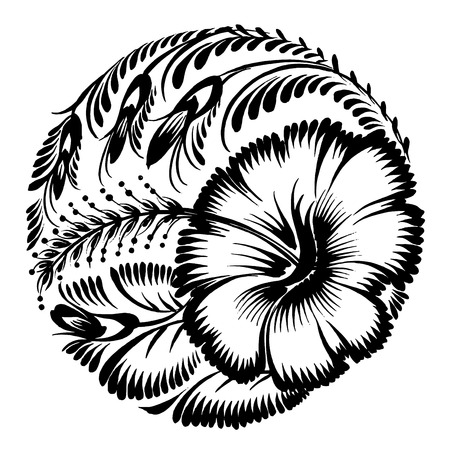 vector, artistic, decorative silhouette in grunge styleのイラスト素材
