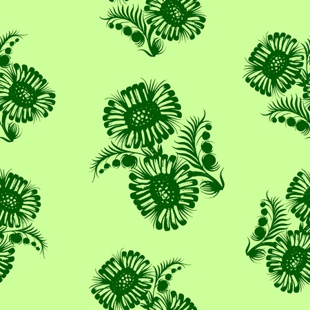 coloured seamless pattern with motive of flowerのイラスト素材