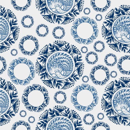 coloured seamless pattern with motive of flowerのイラスト素材