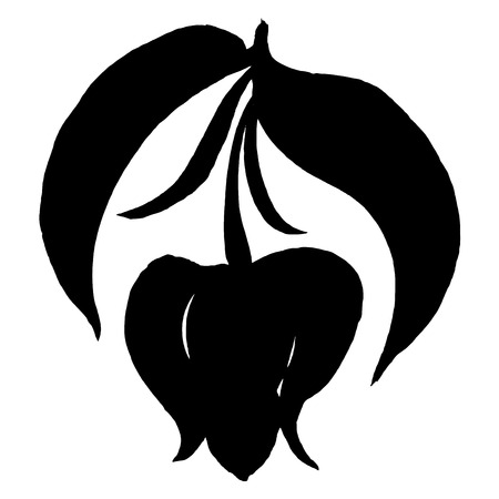 decorative silhouette in grunge styleのイラスト素材