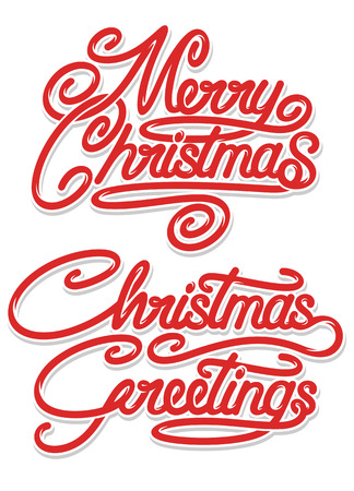 Merry Christmas Calligraphic Textのイラスト素材