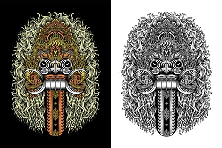 Balinese Demon Maskのイラスト素材