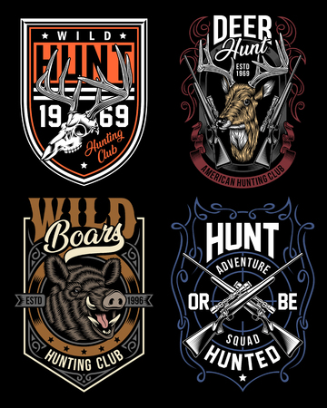 Hunting Graphic T-shirts Collectionのイラスト素材