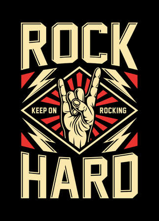 Rock On Hand Sign Vector Illustrationのイラスト素材