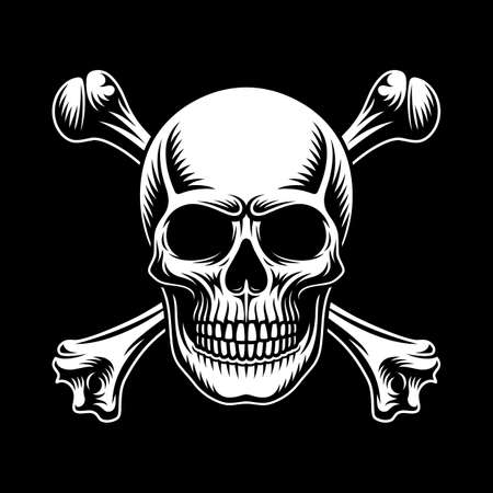 Skull and Crossbones Vector Illustrationのイラスト素材