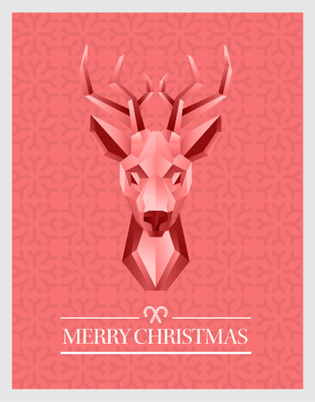 Digitally generated Merry christmas with reindeerのイラスト素材
