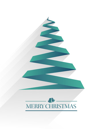 Digitally generated Merry christmas with treeのイラスト素材