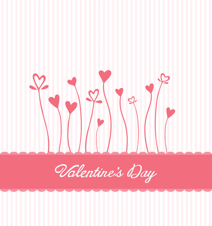 Digitally generated Valentines day with heart flowersのイラスト素材