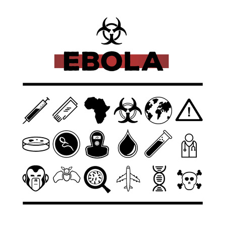 Digitally generated Ebola vector with text and symbolsのイラスト素材