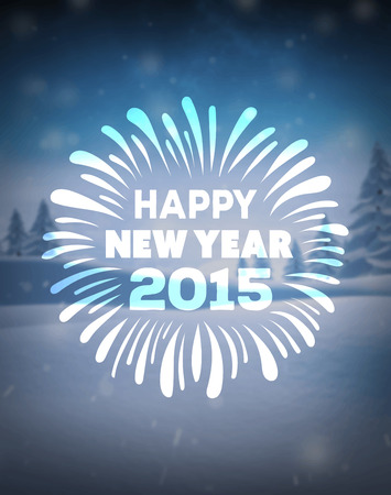 Digitally generated Happy new year 2015 vectorのイラスト素材