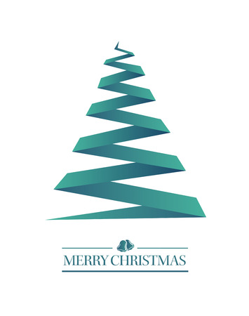 Digitally generated Merry christmas vector with treeのイラスト素材