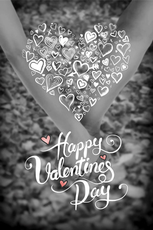 Digitally generated Valentines day vectorのイラスト素材