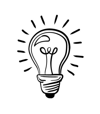 Digitally generated Light bulb vectorのイラスト素材