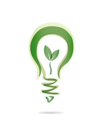 Digitally generated Energy saving light bulb vectorのイラスト素材