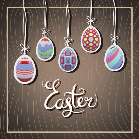 Digitally generated Happy Easter greeting vectorのイラスト素材